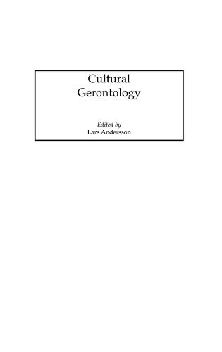 Cultural Gerontology