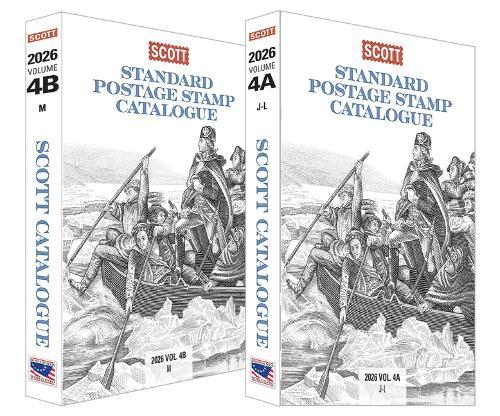 2026 Scott Stamp Postage Catalogue Volume 4: Cover Countries J-M (2 Copy Set): Scott Stamp Postage Catalogue Volume 4: Countries J-M