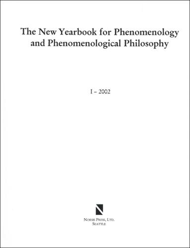 The New Yearbook for Phenomenology and Phenomenological Philosophy: Volume 1