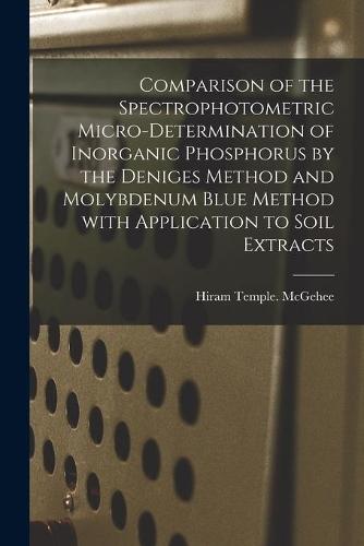 Comparison of the Spectrophotometric Micro-determination of Inorganic Phosphorus by the Deniges Method and Molybdenum Blue Method With Application to Soil Extracts