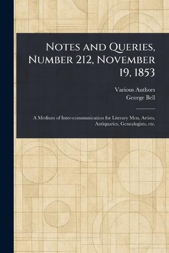 Notes and Queries, Number 212, November 19, 1853