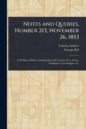 Notes and Queries, Number 213, November 26, 1853
