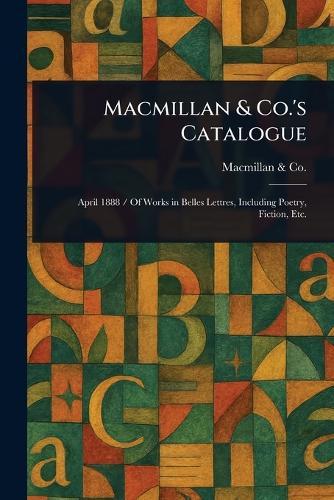 Macmillan & Co.'s Catalogue