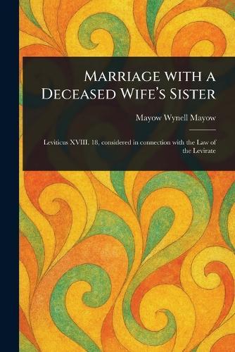 Marriage With a Deceased Wife's Sister