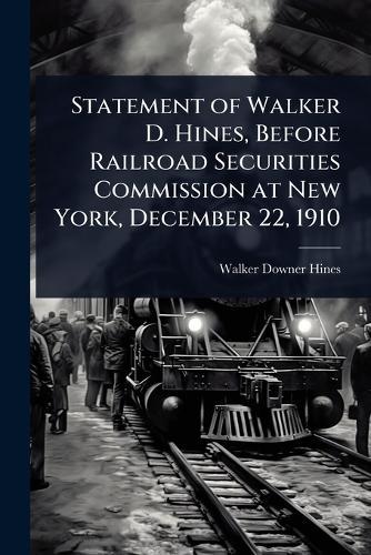 Statement of Walker D. Hines, Before Railroad Securities Commission at New York, December 22, 1910