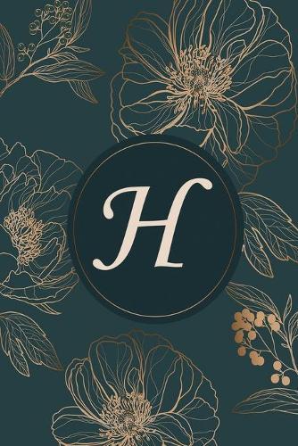 H: Initial Monogram Notebook, Monogram Journal, Initial Notepad, 100 Pages
