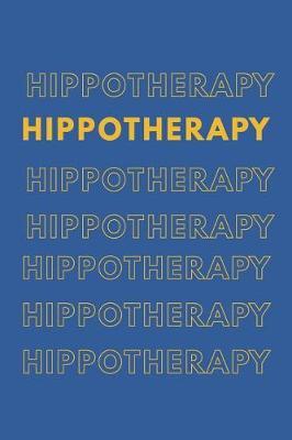 Hippotherapy: Simple Alternating Blank and Lined Pages Journal in Blue and Yellow