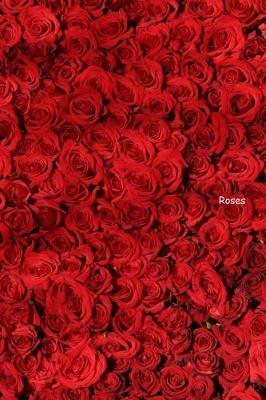 Roses: Red roses on cover of a 6 x 9 inch lined writing journal