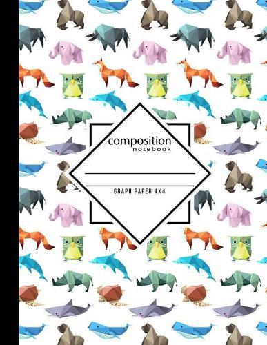 Composition Notebook Graph Paper 4x4: Origami School Teacher, Students and Office Administrators Writing Book for Math, Science & Design Class