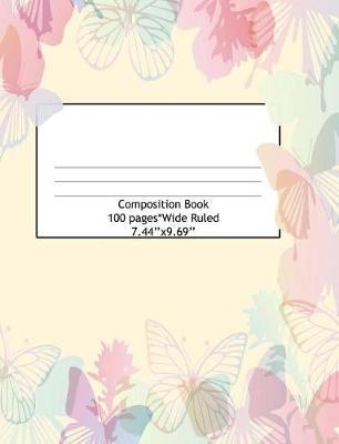 Composition Book Wide Ruled 100 Pages (7.44 x 9.69): Notebook for Boys or Girls, Perfect for Back to School