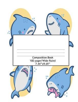 Composition Book Wide Ruled 100 Pages (7.44 x 9.69): Notebook for Boys or Girls, Perfect for Back to School