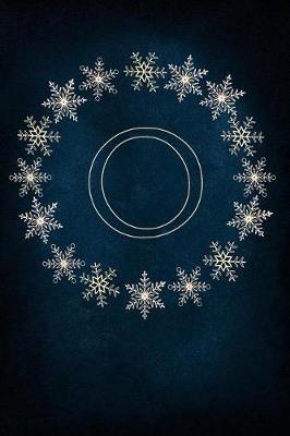 O: Monogram Initial Notebook Journal with Magical Snowflake Blue Cover