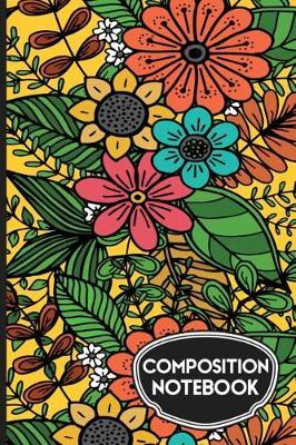 Composition Notebook: Cool Retro Vintage Style Floral Pattern