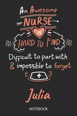 Julia - Notebook: Blank Personalized Customized Name Registered Nurse Notebook Journal Wide Ruled for Women. Nurse Quote Accessories / School Supplies / Graduation, Retirement, Appreciation & Practitioner Gift / Birthday & Christmas Gift for Women.