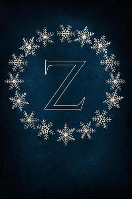 Z: Monogram Initial Notebook Journal with Magical Snowflake Blue Cover