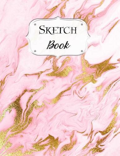Sketch Book: Marble Sketchbook Scetchpad for Drawing or Doodling Notebook Pad for Creative Artists #5 Pink Gold
