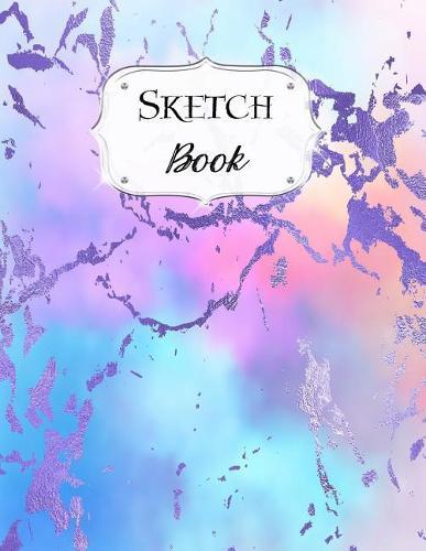 Sketch Book: Marble Sketchbook Scetchpad for Drawing or Doodling Notebook Pad for Creative Artists #10 Blue Purple Pastel