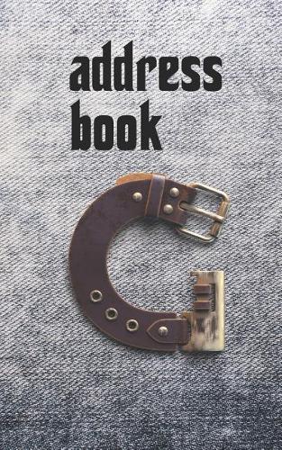 Address Book: Belts & Jeans Motif Monogram Letter G