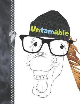 Untamable: Funny Laughing Stallion Horse Lovers College Ruled Composition Writing Notebook For Boys