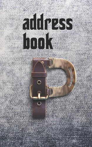 Address Book: Belts & Jeans Motif Monogram Letter P