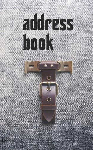 Address Book: Belts & Jeans Motif Monogram Letter T