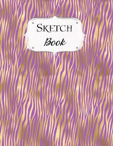 Sketch Book: Animal Print - Sketchbook - Scetchpad for Drawing or Doodling - Notebook Pad for Creative Artists - #2 - Purple Gold