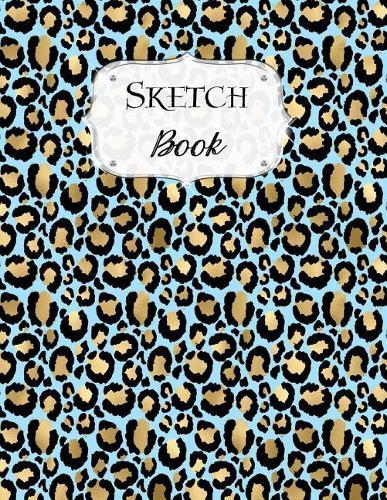 Sketch Book: Animal Print Sketchbook Scetchpad for Drawing or Doodling Notebook Pad for Creative Artists #7 Blue Black Gold