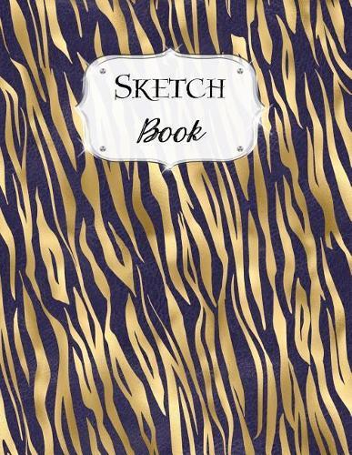 Sketch Book: Animal Print Sketchbook Scetchpad for Drawing or Doodling Notebook Pad for Creative Artists #8 Purple Gold