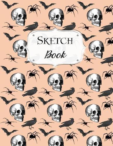 Sketch Book: Halloween Sketchbook Scetchpad for Drawing or Doodling Notebook Pad for Creative Artists #4 Skull Bat Spider Crow