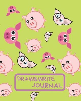 Draw&Write Journal: Cute Pig Journal/Notebook For Adult/Children Animals Lovers to Writing and Drawing (8x10 Inch. 20.32x25.4 cm.) Story Paper 120 Pages (PURPLE&GREEN&PINK&BLUE Pattern)