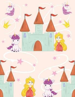 Sketchbook for gilrs - Princess Unicorn Crown: Draw and Create Your Own Comic Book: 8.5 x 11 with 120 Pages Journal Notebook comic panel for artists of all levels (Blank Comic Books)