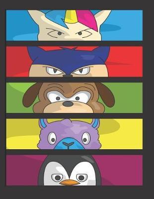 Zeichne dein Comic Skizzenbuch - Einhorn Katze Hund Lama Pinguin: Zeichne und erstelle dein eigenes Comic-Skizzenbuch: A4 (21.59 x 27.94 cm) mit 120 Seiten Journal Notebook Comic-Panel fur Kunstler aller Niveaus (Blank Comic Books)