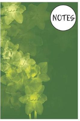 Notes: Beautiful Daffodil Notebook/Journal for Adults/Children Flowers Lovers to Writing (6x9 Inch. 15.24x22.86 cm.) College Ruled Lined Paper 120 Blank Pages (GREEN&WHITE&BLACK Pattern)