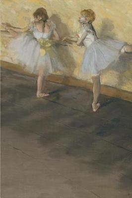 Journal: Blank lined journal featuring Dancers Practicing at the Barre by Degas