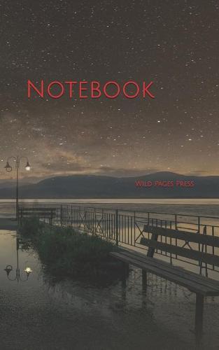 Notebook: Milky way lake galaxy star landscape space nature