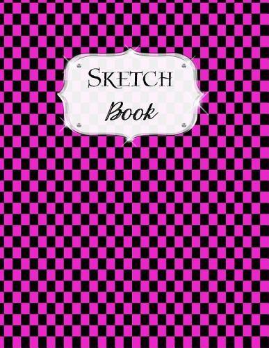 Sketch Book: Checkered Sketchbook Scetchpad for Drawing or Doodling Notebook Pad for Creative Artists Pink Black