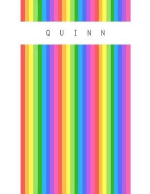 Quinn: Personalized rainbow sketchbook with name: 120 Pages