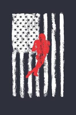 American Flag Football Notebook - USA Flag Football Journal - Fourth of July Gift for Football Player: Medium College-Ruled Journey Diary, 110 page, Lined, 6x9 (15.2 x 22.9 cm)