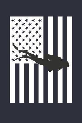 American Flag Diving Notebook - USA Flag Diving Journal - Fourth of July Gift for Diver: Medium College-Ruled Journey Diary, 110 page, Lined, 6x9 (15.2 x 22.9 cm)