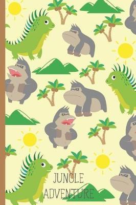 Jungle Adventure: A Cute Jungle Gorilla And Dragon Lizard Lovers Practice Writing Journal, A 6x9 Blank Lined Journal With 120 Practice Pages For School