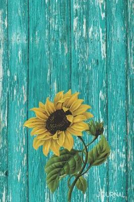 Journal: Rustic Sunflower Blank Lined Notebook Decorated Interior