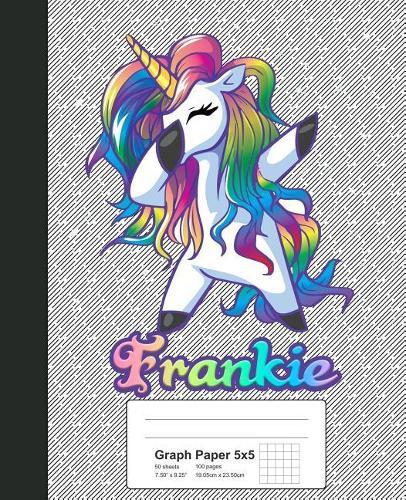 Graph Paper 5x5: FRANKIE Unicorn Rainbow Notebook