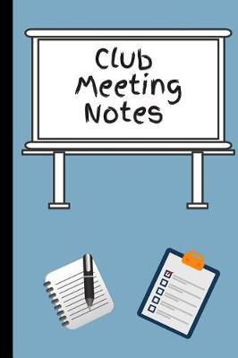 Club meeting notes: Lined notebook, notepad to write. Club Meeting Notes (great for kids role play)