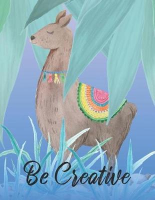 Creative Notebook - Seven -: Cute fun llama write and draw notebook for the creative in you