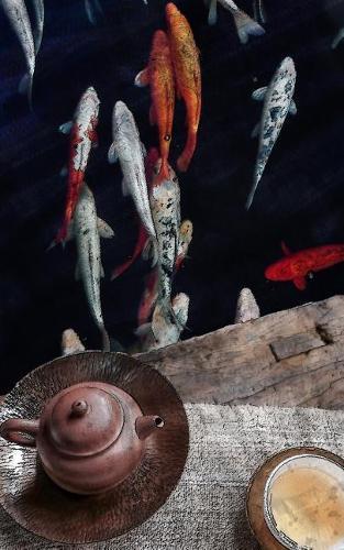 Notebook: Koi Gold Fish Fishes Pond 5 x 8 150 Ruled Pages