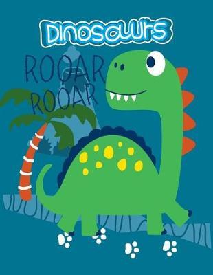 Dinosaurs Rooar Rooar: Primary Composition Notebook Story Paper - 8.5x11 - Grades K-2: Little dinosaur School Specialty Handwriting Paper Dotted Middle Line (Kindergarten Composition Notebooks)