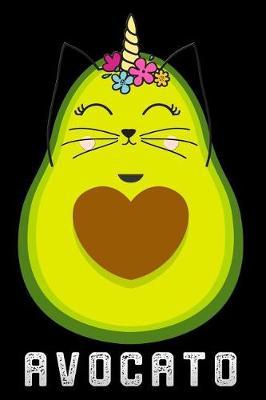 Avocato: funny Lined Notebook / Diary / Journal To Write In 6x9 Avogato unicorn, Avocado Cat