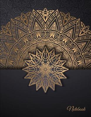 Notebook: Unruled Notebook Art Deco Indian Mandala Soft Cover Large (8.5 x 11 inches) Letter Size 100 Unlined Pages Plain Glamour Notes
