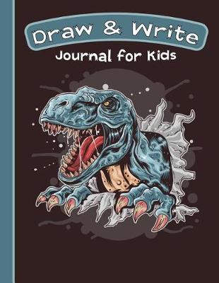 Draw & Write Journal for Kids: Cute Dinosaur Notebook - Primary Draw & Write - Storybook - Diary, 8.5 x 11 110 pages