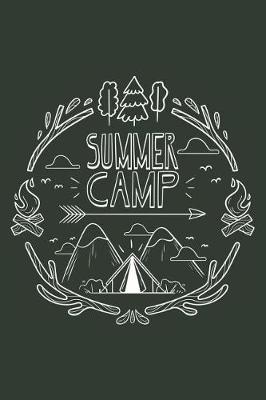 Summer Camp: Green & White Journal Sketchbook Keepsake For Writing Memories, Drawing, Autographs, and Notes